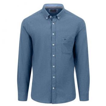 FYNCH-HATTON Langarmhemd Cloud Blue XL, Button-Down-Kragen