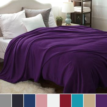 Plaid Douceur et Chaleur Violet pour Deux Personnes Bedsure 270 × 230 cm