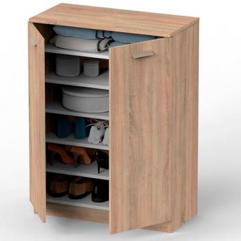 Armario Dormitorio Briebe Nova 2 Puertas 5 Estantes 101x74x36 cm Madera