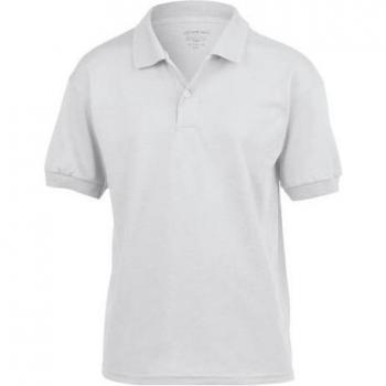 Vêtement Polo Gildan Enfants DryBlend Blanc 7-8