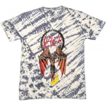 Camiseta Unisex XL Slayer con Crucifixo Alado, Color Blanco