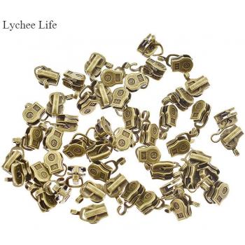 50pcs #3 Vintage Metal Zipper Head Pulls for Handbags