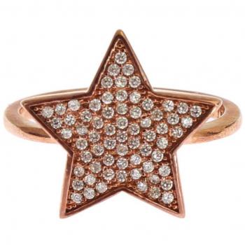 Anello da Donna Nialaya Argento 925 con Stella Trasparente – EU54 US7