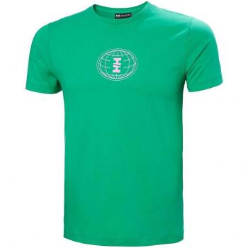 Felpa Senza Cappuccio Helly Hansen Colore Verde Maniche Corte S