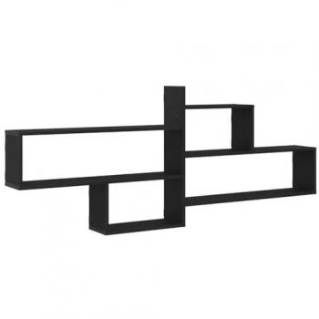 VidaXL Engineered Wood Wall Shelf Black Oak 167.5x18x68 cm