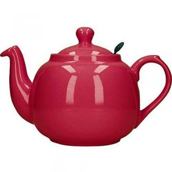 London Pottery Farmhouse Teapot with Infuser, Ceramic, Pink, 6 Cup