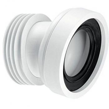 McAlpine WC-CON7A 14° Angle Rigid WC Connector – White Finish