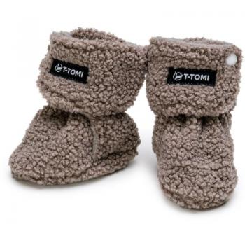 Teddy Krabbelschuhe für Babys, grau, 6-9 Monate