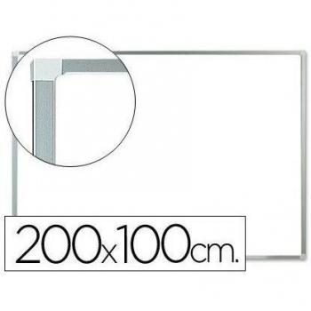 Pizarra blanca laminada con marco de aluminio 200x100 cm