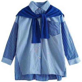 Blouse enfants style patchwork rayure