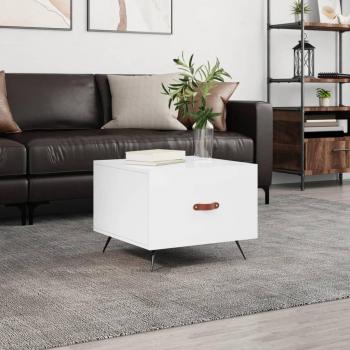High Gloss White Coffee Table 50x50x40 cm Engineered Wood
