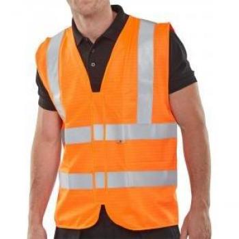 B-Click Fire Retardant BSEEN FR EN ISO20471 VEST ORANGE XXL