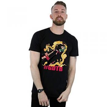 Disney Men's Wreck-It Ralph Mulan and Vanellope T-Shirt, Black, Small