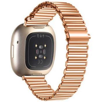 Band Cinturino Oro Rosa Acciaio Inossidabile per Fitbit Versa 3