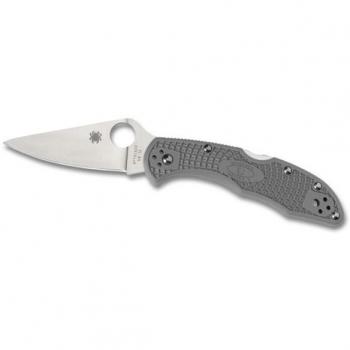 Spyderco Delica4 Folding Knife with Gray FRN Handle