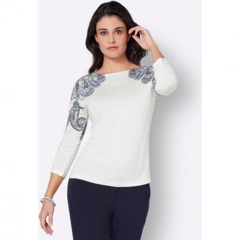 Creations L Shirt – ecru‑Marine (1 Stück)