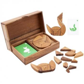Jeu de Duel Tangram Double en Bois Œuf