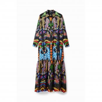 Maxi Chemisier Desigual Stella Jean Nero