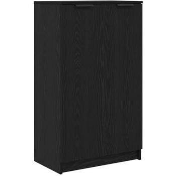 Scarpiera Moderna Nero Rovere 59x35x100 cm