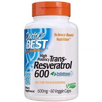 Doctor's Best Trans-Resveratrol 600 mg Vcaps 60
