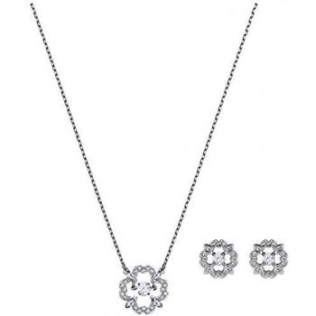 Swarovski Set de Bijoux Fleur Étincelante Cubic Zirconia Blanc 5397867