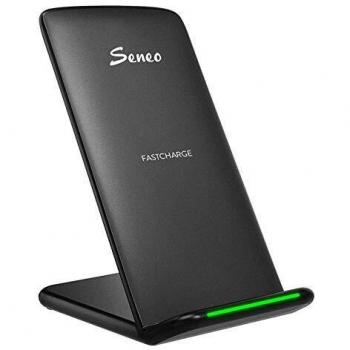 Seneo Qi Wireless Ladestation, 10W für Galaxy S20/S10/S10+/S9/S9+/S8/S8+/Note 10/9/8, 5W für iPhone SE/11/Pro Max/XS/XS Max/XR/X/8/8+