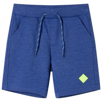 Blue Melange Kids' Drawstring Shorts 104