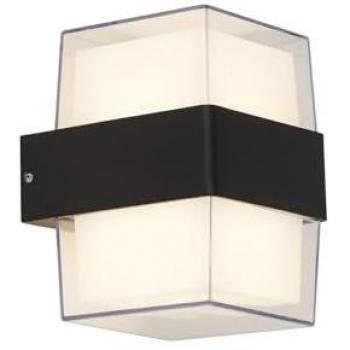 Moderne 2L LED Außen-Wandleuchte Aluminium Weiß Up & Down