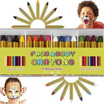 ENJSD Non-toxic Face Body Crayons Kit 16 PCS