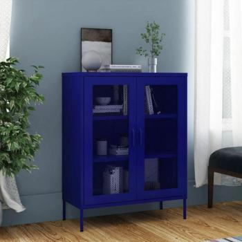 Armoire de Rangement Moderne Bleu Marine 80x35x101,5