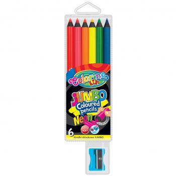 Pastelky kulaté Colorino JUMBO 6 barev neonové