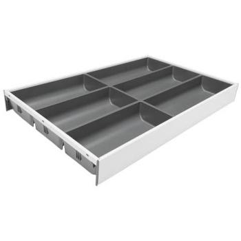 Steel Soft‑Touch Cutlery Tray by Blum Ambia‑Line – 47.2 × 30 cm – Silk White