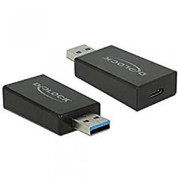 Delock Konverter USB 3.1 Gen 2 Typ-A Stecker > USB Type-C Buchse Aktiv schwarz (65689)