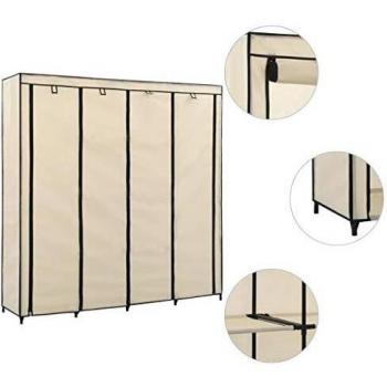 Penderie Crème 4 Compartiments 175x45x170 cm