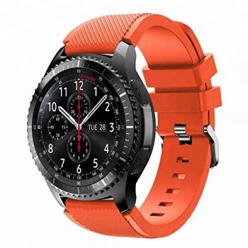 Cadorabo Armband „Orange“ – TPU, 22 mm, für Samsung Galaxy Gear S3/2
