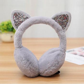 Sequin Cat Ear Earmuffs