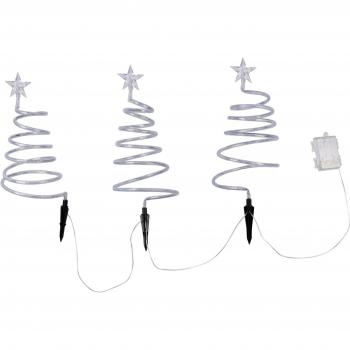Viva domo LED-Spiral-Tannenbäume, 3 Stück transparent