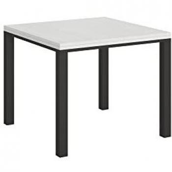 Mesa extensible Everyday Libra 90x90/180 cm con estructura Antracita