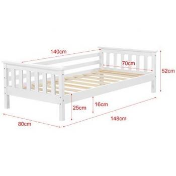 Letto per Bambino Nuuk con Materasso Ipoallergenico 70x140 cm