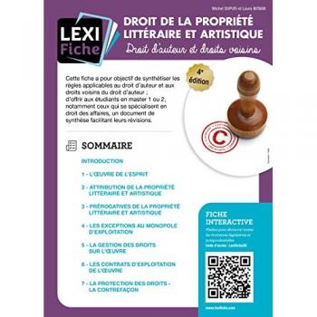 Droit de la propriété littéraire et artistique : Droit d'auteur et droits voisins