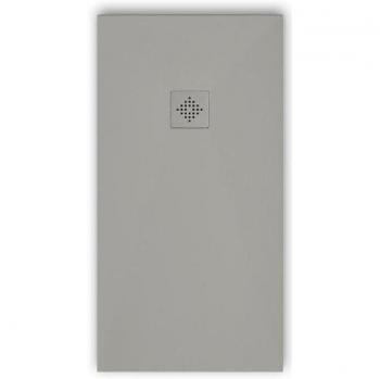 MIRLO PURE Duschwanne Schiefer grau 100x120 cm