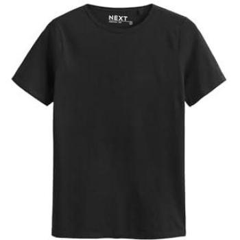 Tenue casual Next Black – t-shirt noir, col rond, coton luxueux, manches courtes