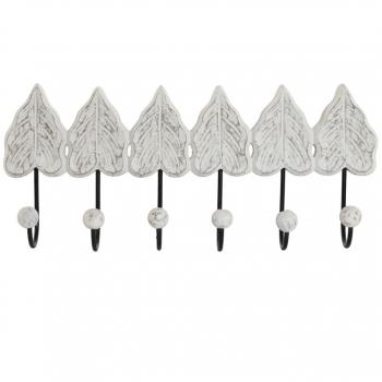 Perchero de Pared Home ESPRIT Metal y Madera de Mango 41 x 7 x 23 cm