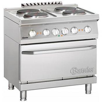 Cuisinière electrique 4 plaques et four GN 2/1