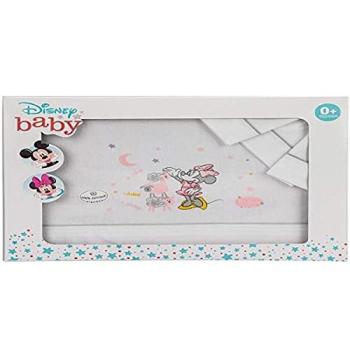 Cuna Minnie Tríptico Algodón Blanco y Gris 60x120 cm