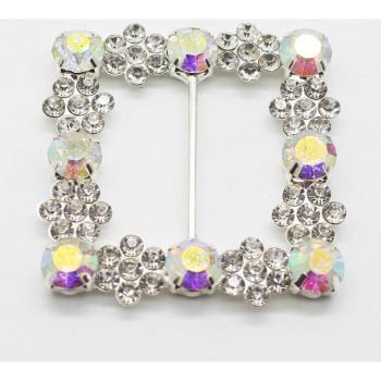 45MM Square Rhinestone Belt Buckles