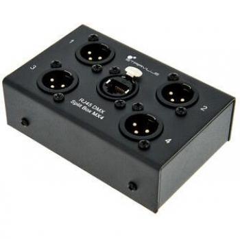 Stairville RJ45 DMX Split Box MX4 Coloro Nero