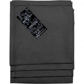 Coffret 4 serviettes de table noirs à base de coton