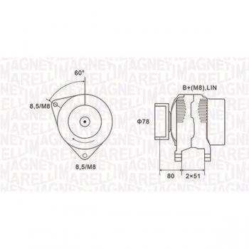 Alternatore 063731919010 Magneti Marelli