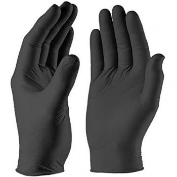 PureClean 100-Piece Black Nitrile Disposable Gloves – BNG006
